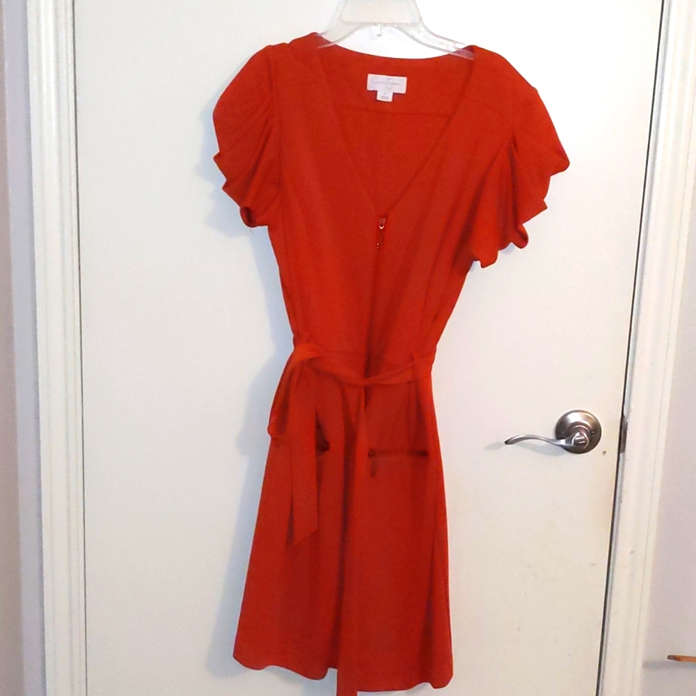 Jessica Simpson Rust Zip Front dress